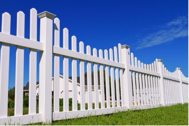 New Vinyl residential fence